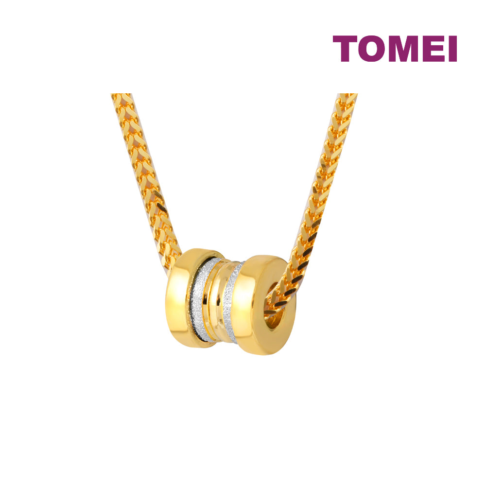 TOMEI Dual-Tone Lucky Roller Pendant, Yellow Gold 916