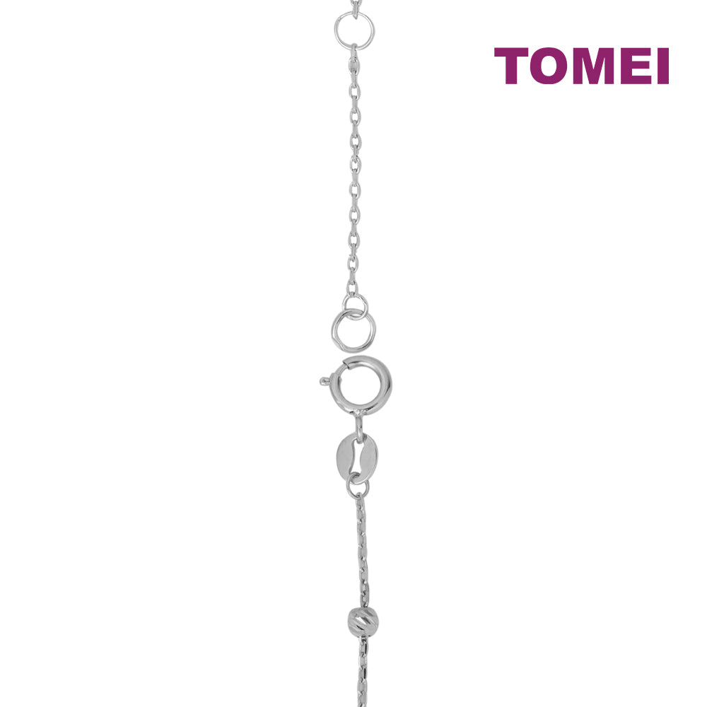 TOMEI Along The Heart Way Bracelet, White Gold 585