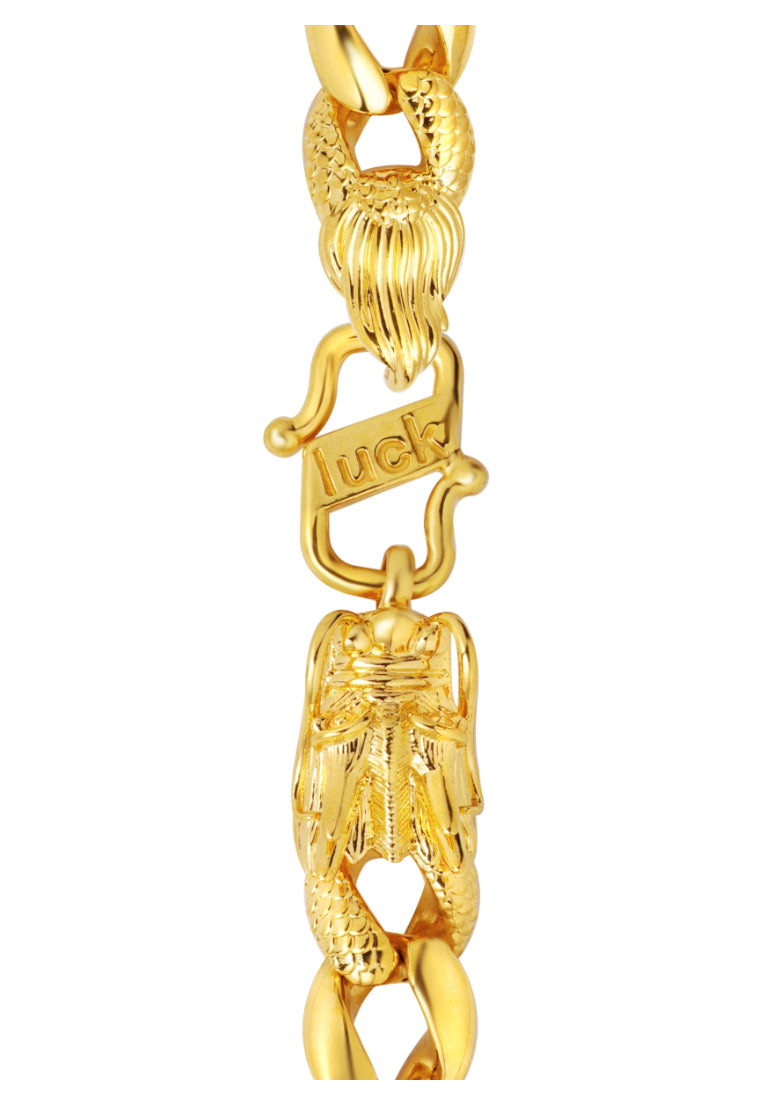 TOMEI Dragon Skin Linked Bracelet, Yellow Gold 999 (5D)