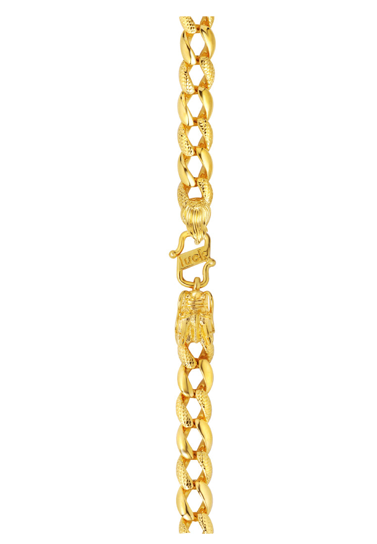 TOMEI Dragon Skin Linked Bracelet, Yellow Gold 999 (5D)