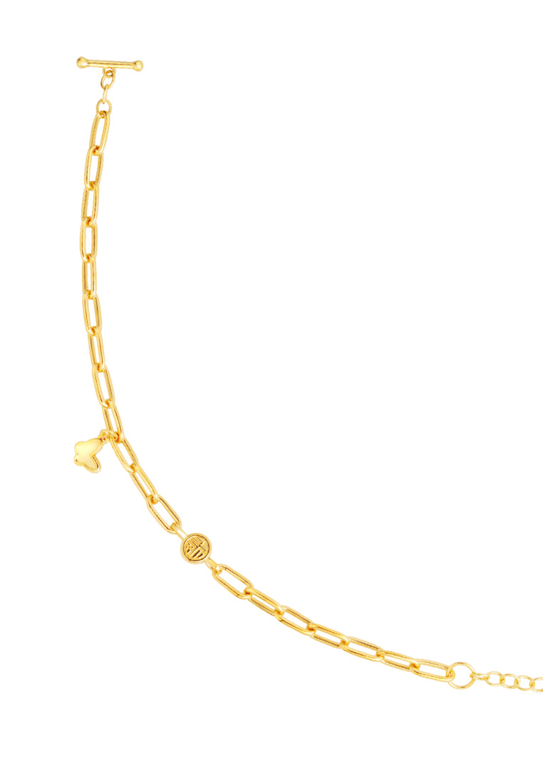 TOMEI Auspicious Buttefly Bracelet, Yellow Gold 999 (5D)
