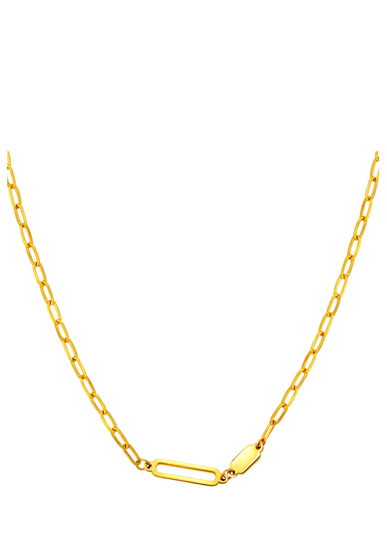 TOMEI Minimalist Link Necklace, Yellow Gold 999 (5G)