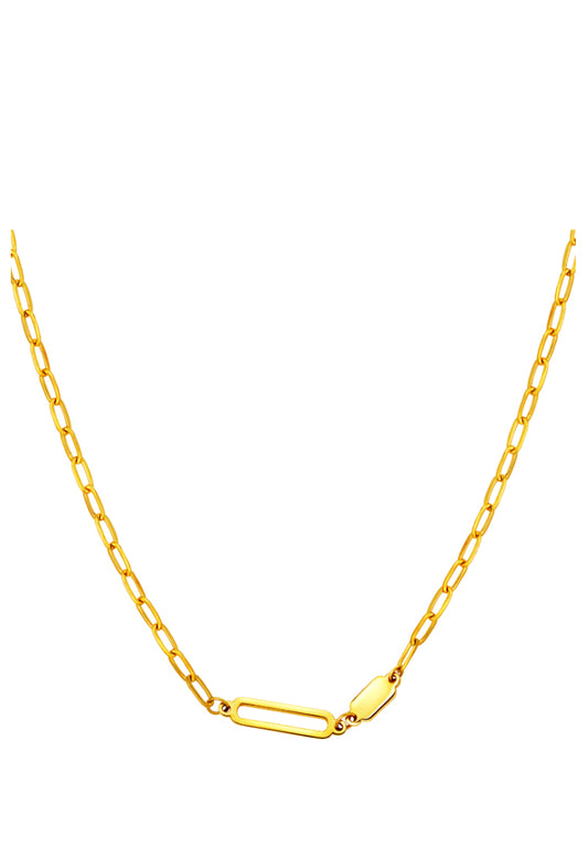 TOMEI Minimalist Link Necklace, Yellow Gold 999 (5G)