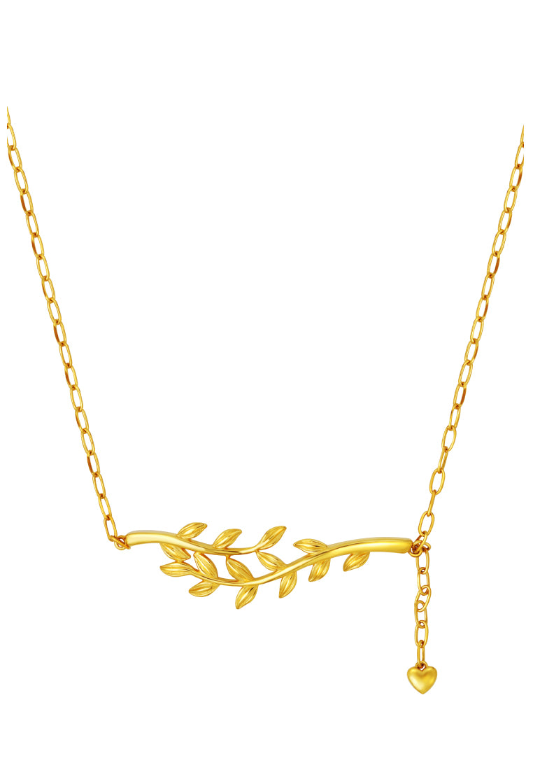 TOMEI Symphony Of Leaves Necklace, Yellow Gold 916