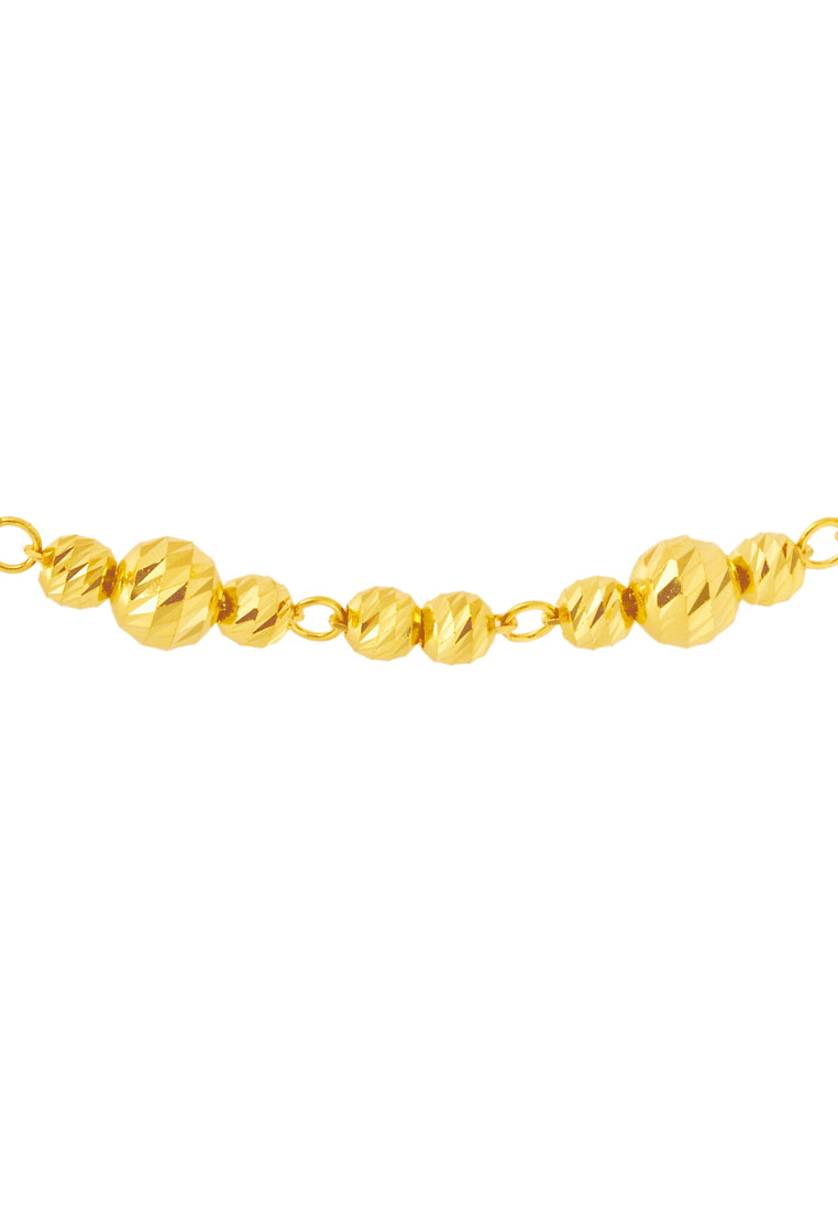 TOMEI Ball Beads Bracelet, Yellow Gold 916