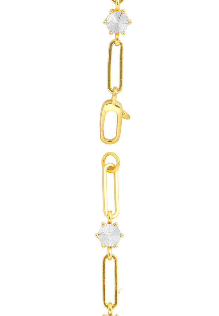 TOMEI Diamond Cut Collection Bracelet, Yellow Gold 916