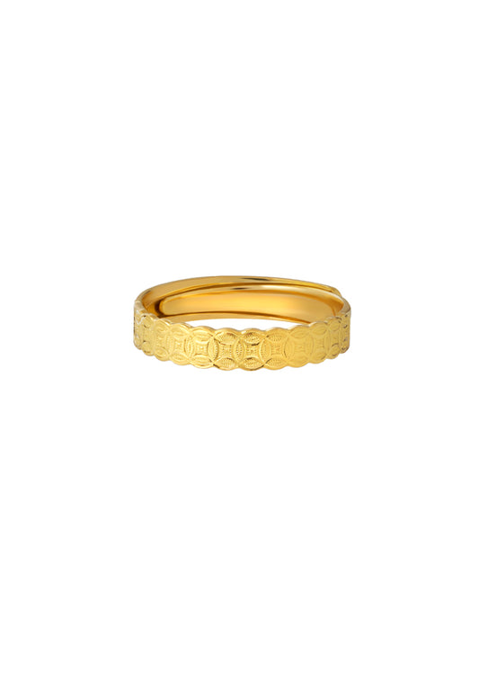 TOMEI X Xifu Wedding Band (Coin), Yellow Gold 999