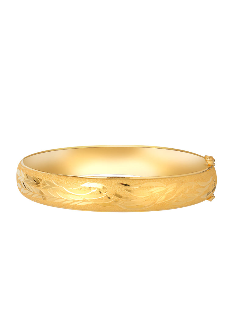 TOMEI Bangle Of Dragon & Phoenix, Yellow Gold 916
