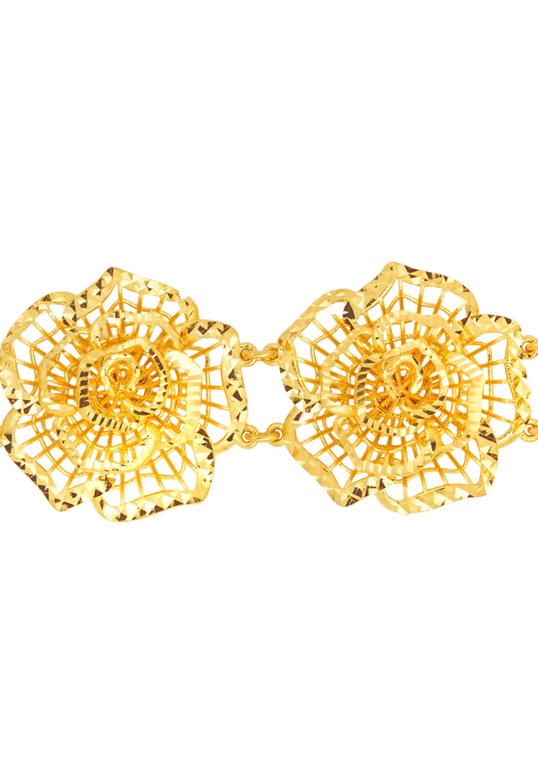 TOMEI Radiantly Flower Bracelet, Yellow Gold 916