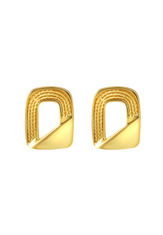 TOMEI Lusso Italia Dual-Tone Earrings, Yellow Gold 916