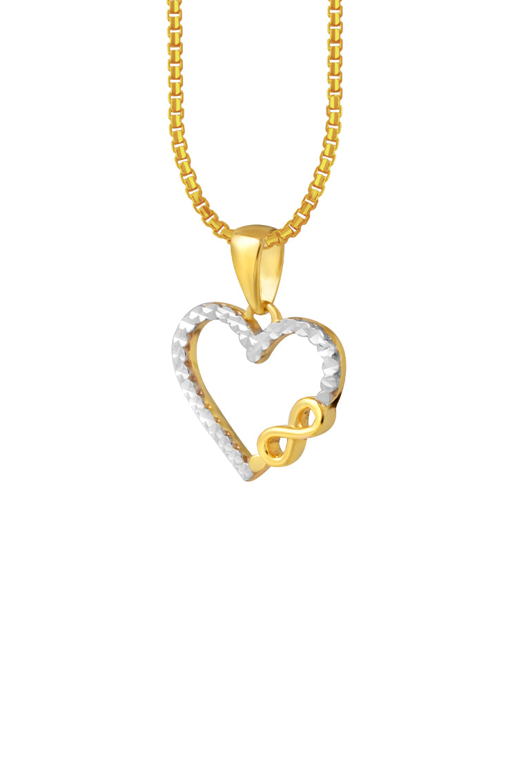 TOMEI Lusso Italia Infinity Love Pendant, Yellow Gold 916