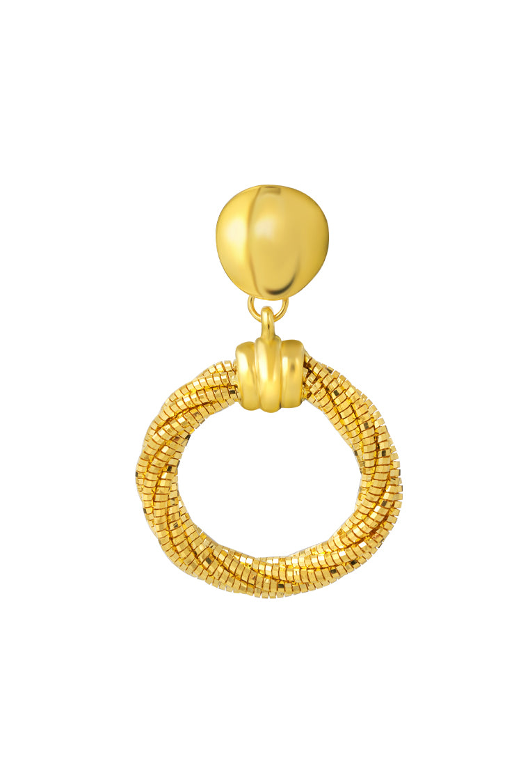 TOMEI Lusso Italia Circlular Pendant, Yellow Gold 916