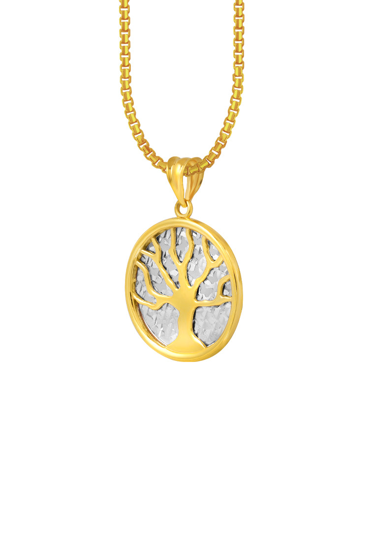TOMEI Lusso Italia Tree Pendant, Yellow Gold 916