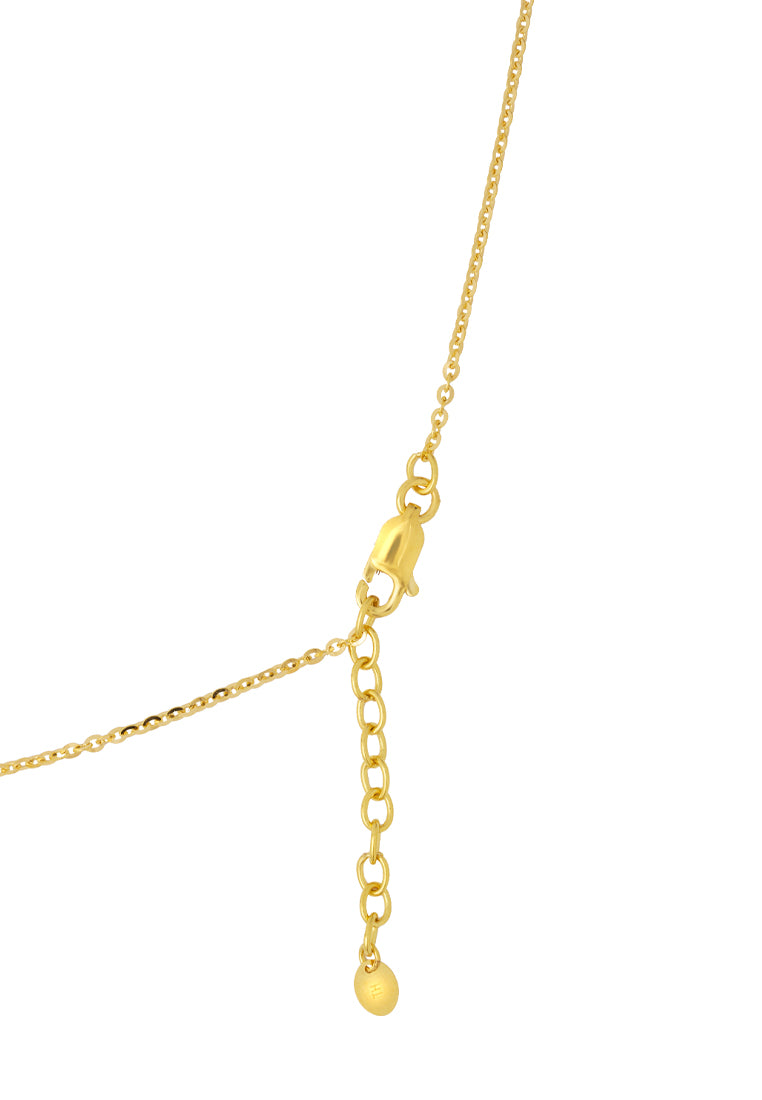 TOMEI Dwi-Knotted Circles Necklace, Yellow Gold 916