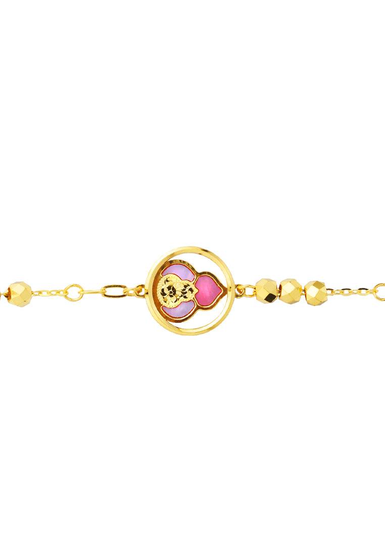 TOMEI Antique Gold Series Gourd Bracelet, Yellow Gold 999