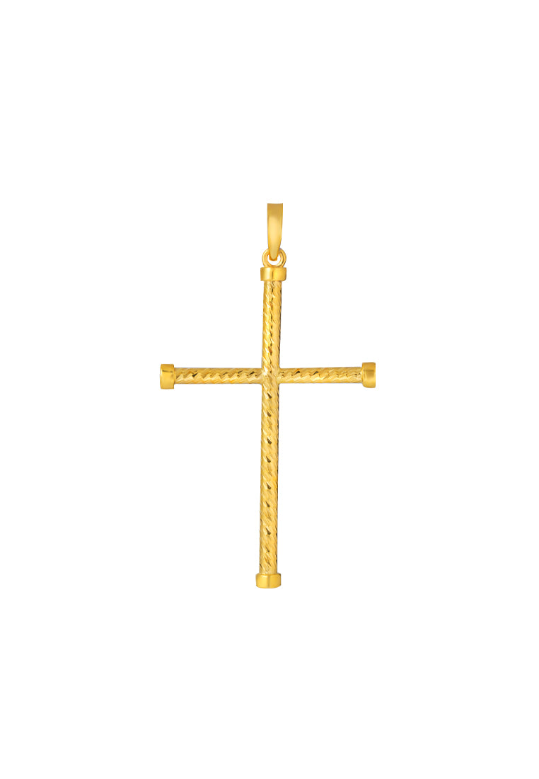 TOMEI Cross Pendant, Yellow Gold 916