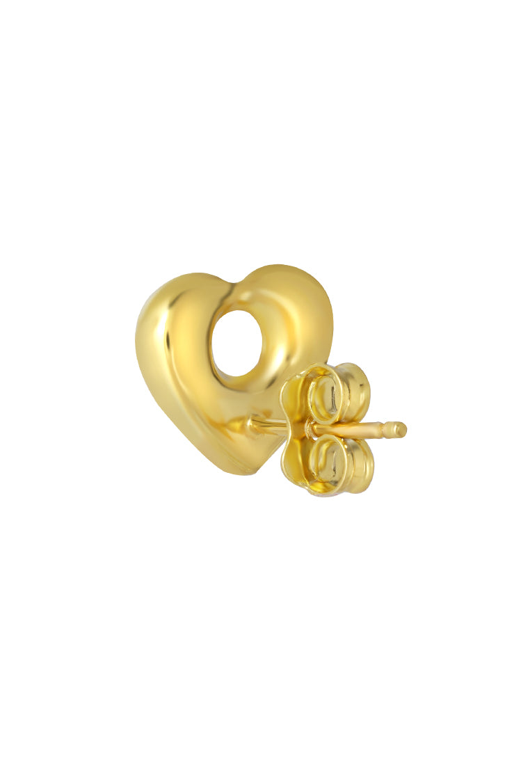 TOMEI Lusso Italia Heart Earrings, Yellow Gold 916