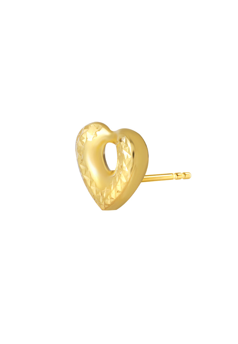 TOMEI Lusso Italia Heart Earrings, Yellow Gold 916