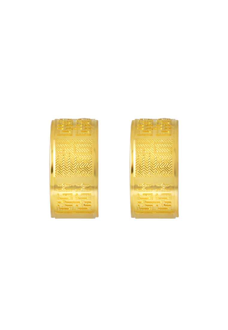 TOMEI x Xifu Earrings, Yellow Gold 999