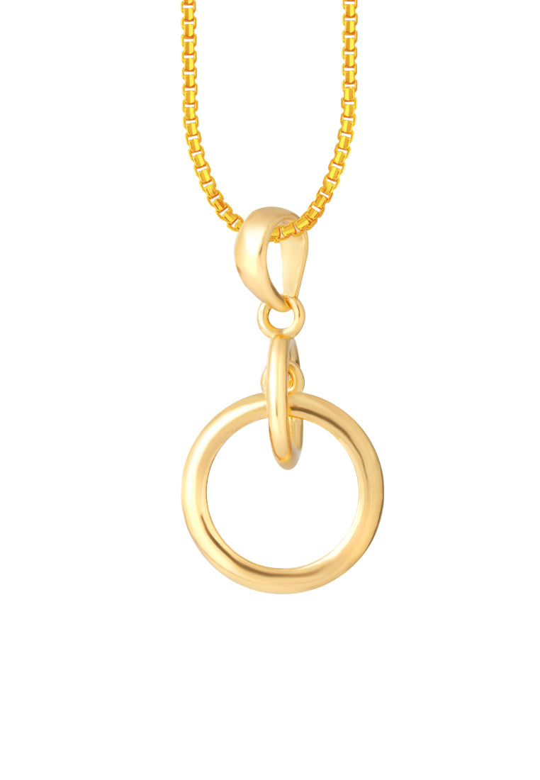 TOMEI Swinging Circles Pendant, Yellow Gold 916