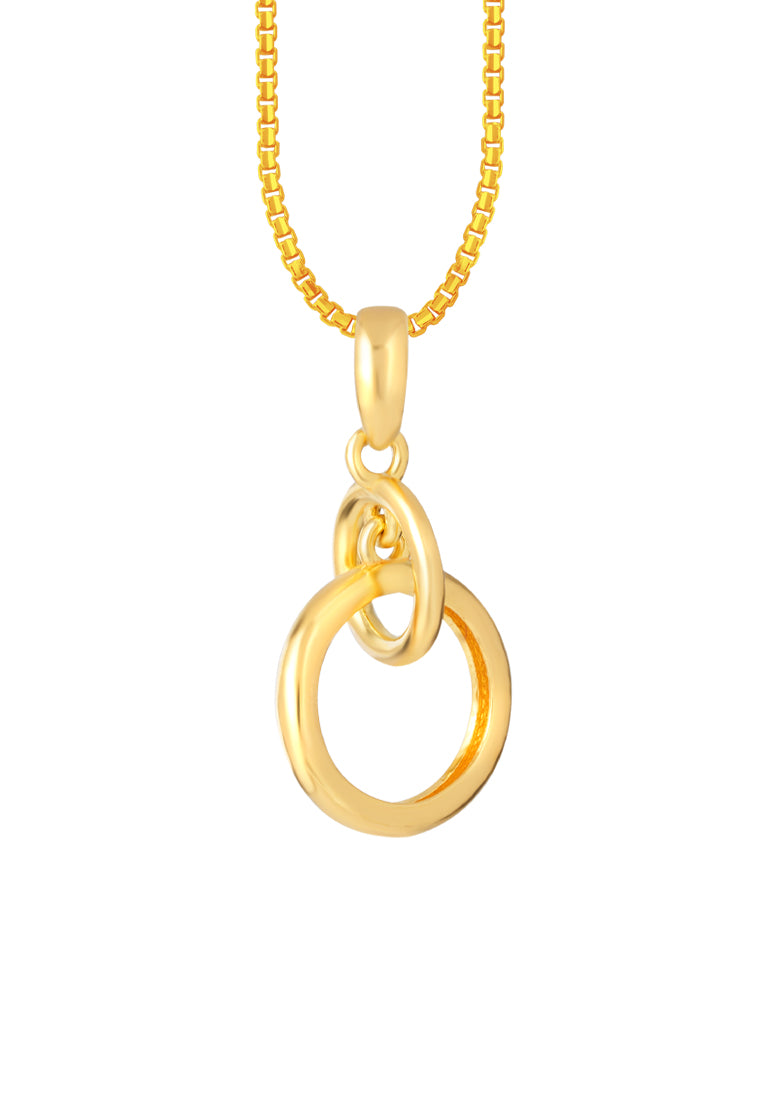TOMEI Swinging Circles Pendant, Yellow Gold 916