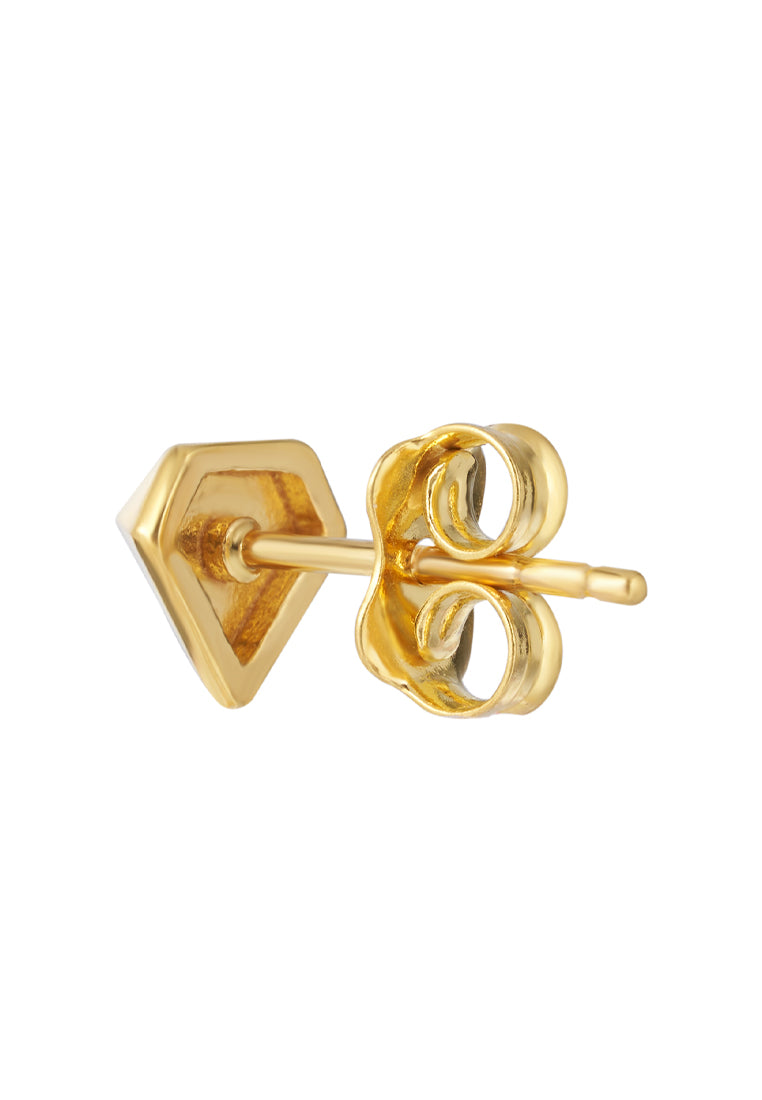 TOMEI Lusso Italia Diamond Shaped Earrings, Yellow Gold 916