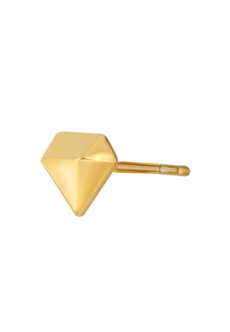 TOMEI Lusso Italia Diamond Shaped Earrings, Yellow Gold 916