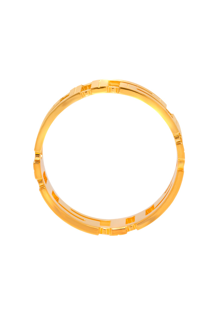 TOMEI Meander Style Ring, Yellow Gold 916