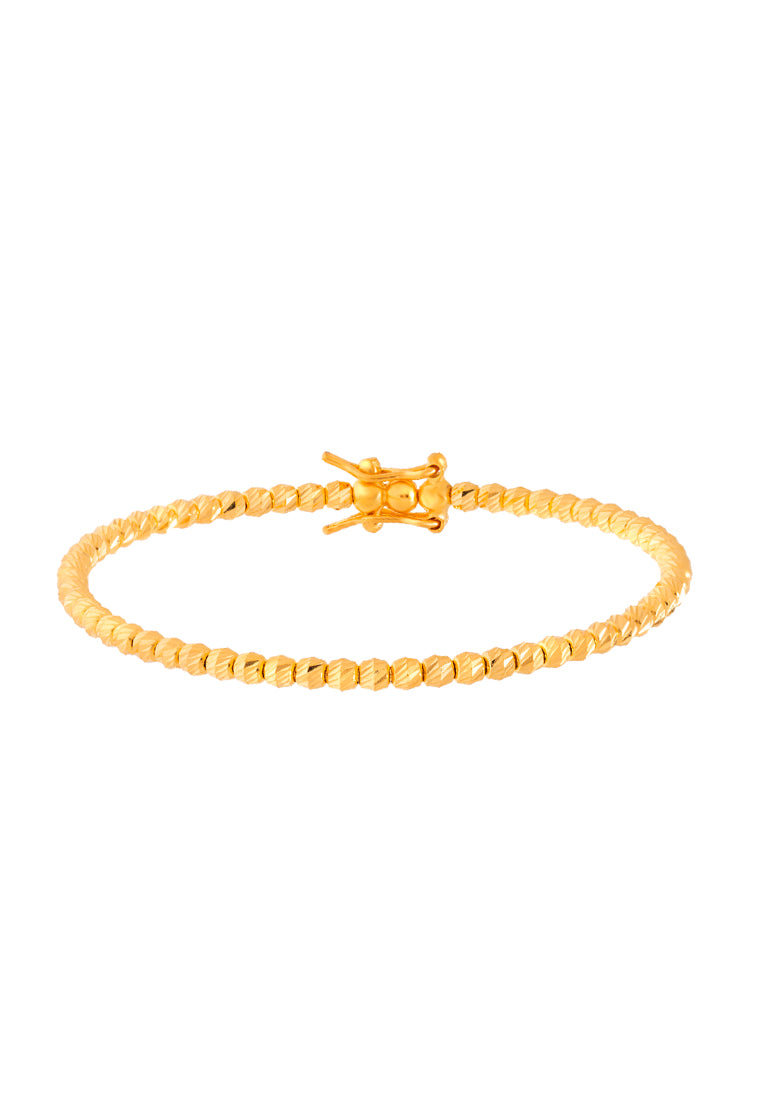 TOMEI Kids Beads Bangle, Yellow Gold 916