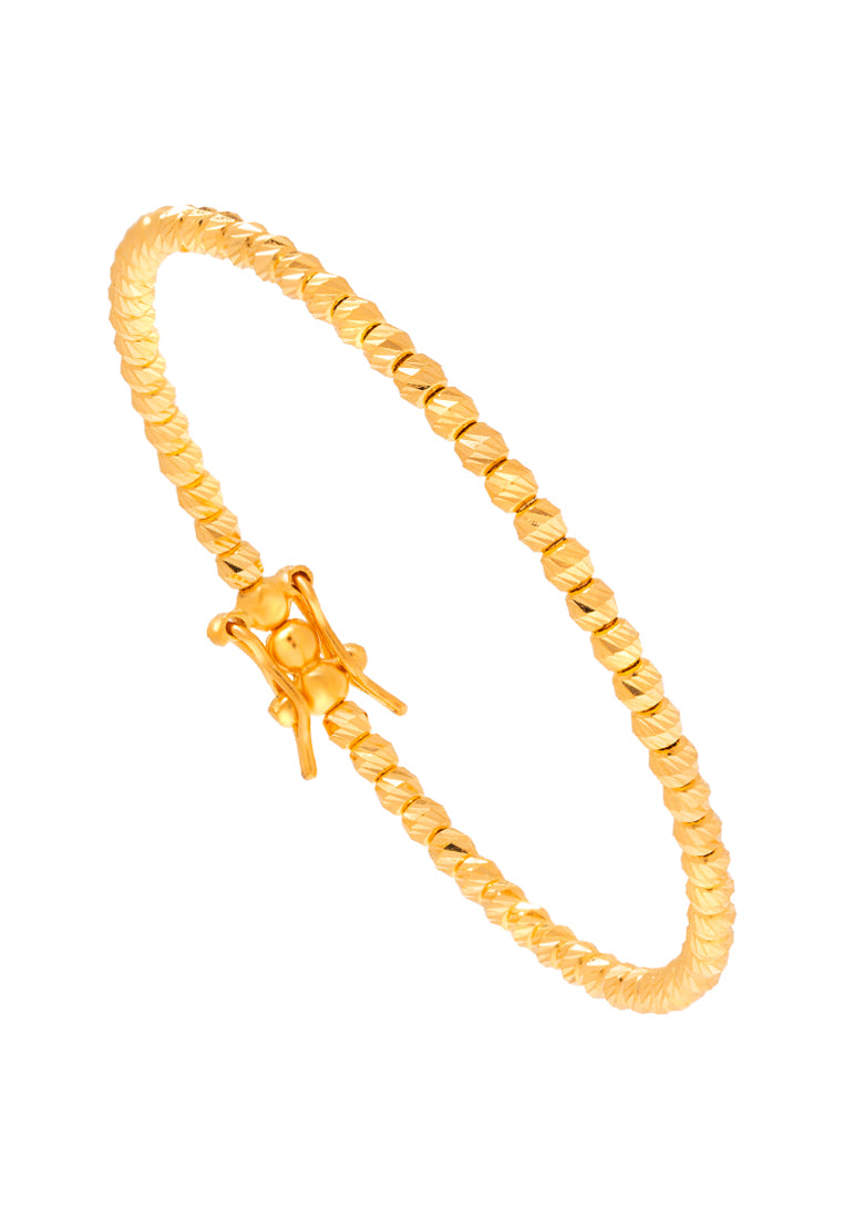 TOMEI Kids Beads Bangle, Yellow Gold 916