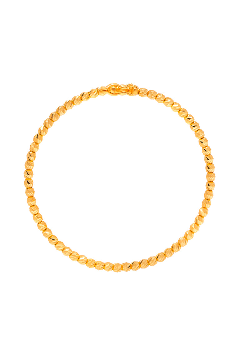 TOMEI Kids Beads Bangle, Yellow Gold 916