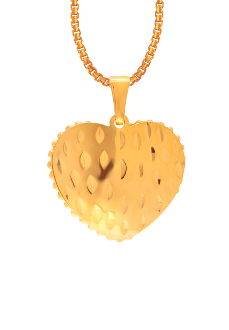 TOMEI Lusso Italia Layered Love Pendant, Yellow Gold 916
