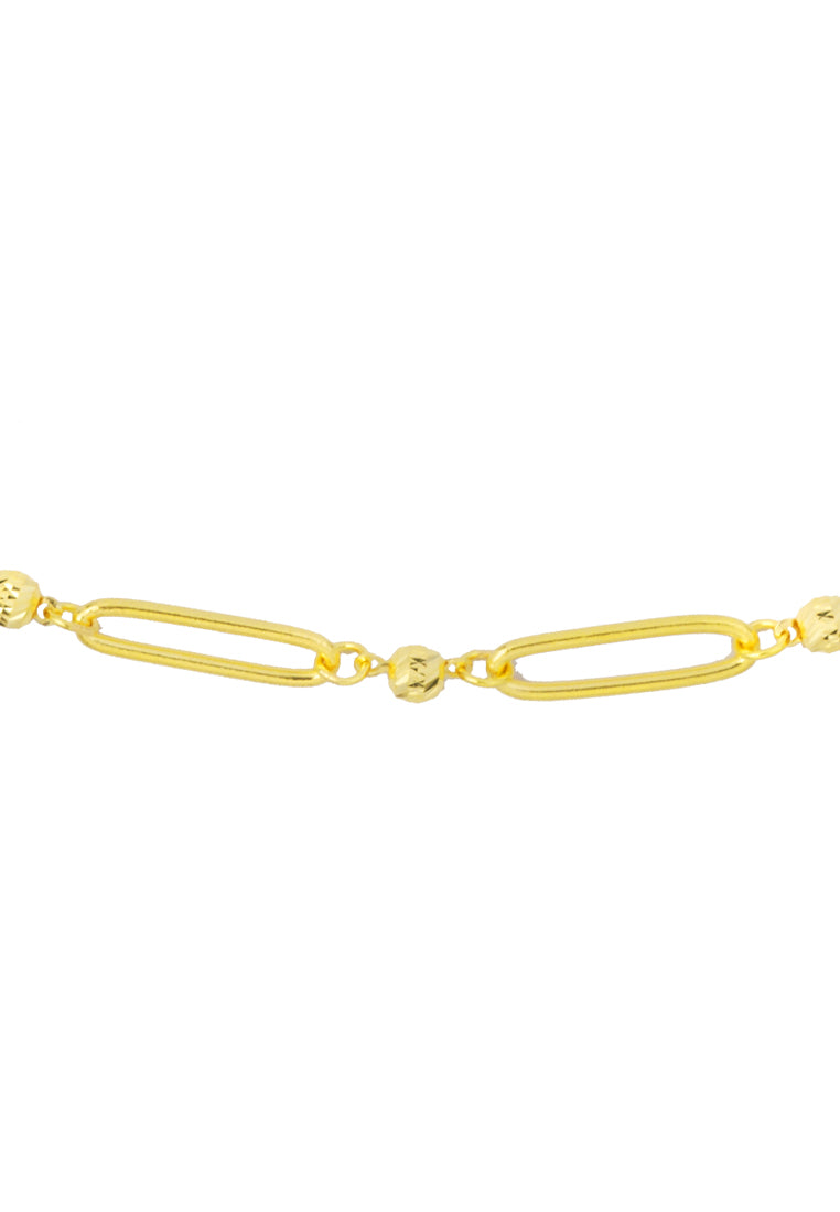 TOMEI Bead Linked Bracelet, Yellow Gold 916