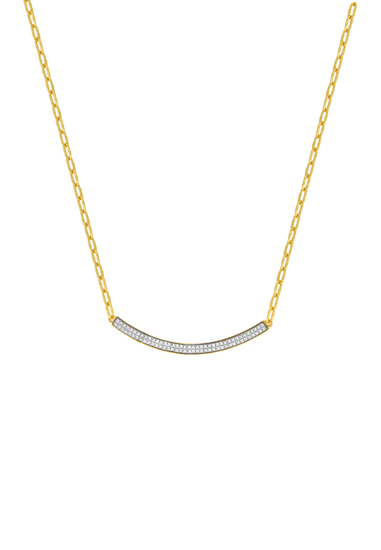 TOMEI Diamond Cut Collection Necklace, Yellow Gold 916