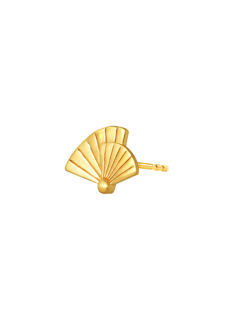 TOMEI Fan Earrings, Yellow Gold 916