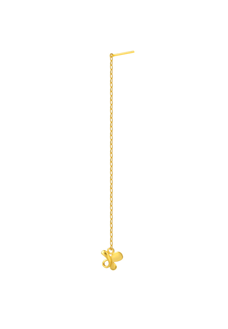 TOMEI Butterfly Drop Earrings, Yellow Gold 916