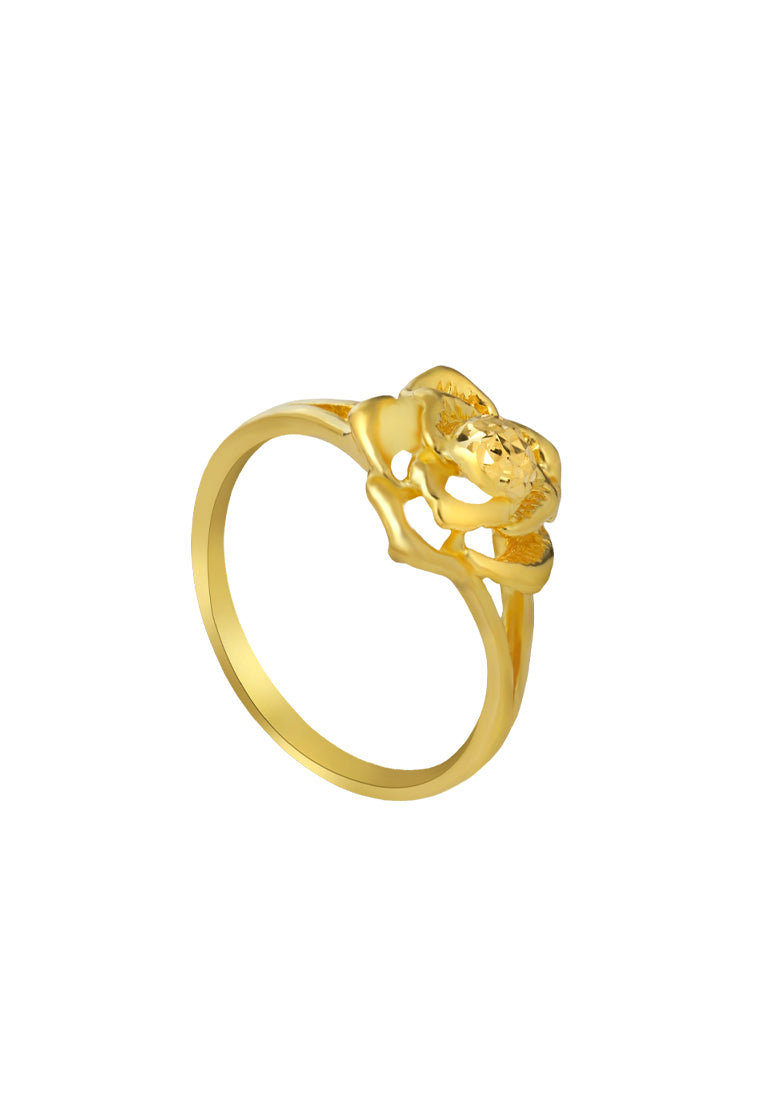 TOMEI Flower Ring, Yellow Gold 916