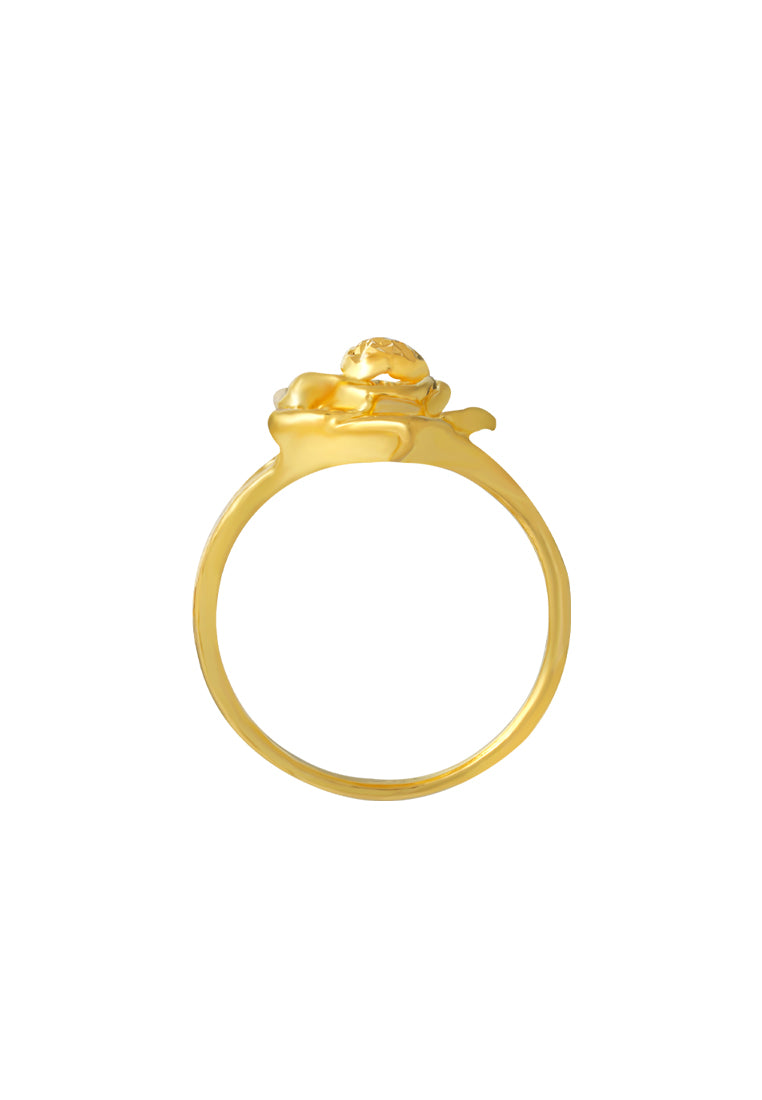 TOMEI Flower Ring, Yellow Gold 916