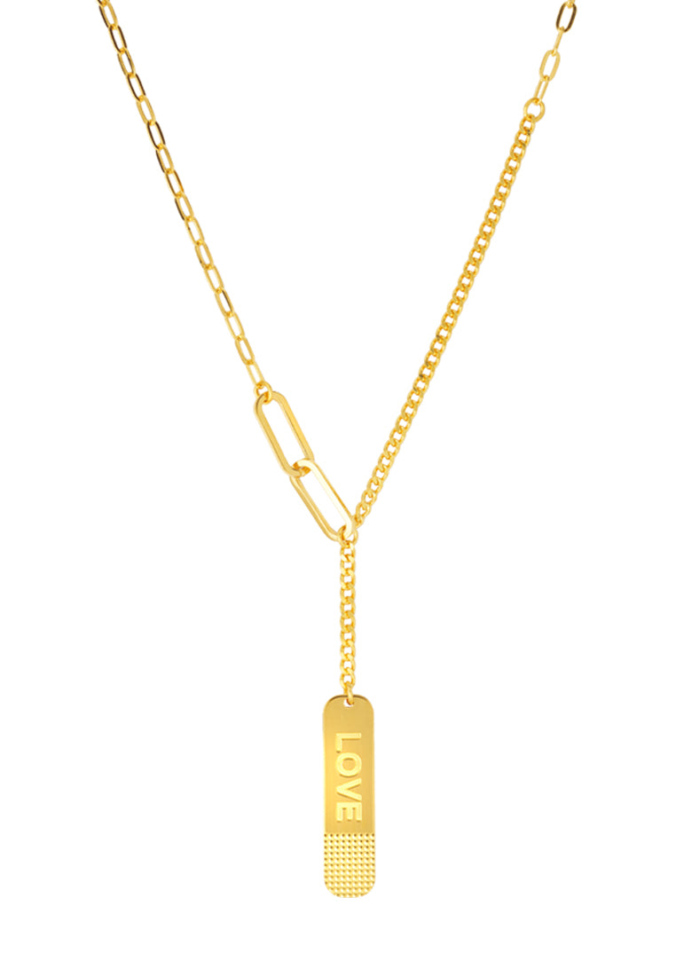 TOMEI Love Note Necklace, Yellow Gold 999 (5D)
