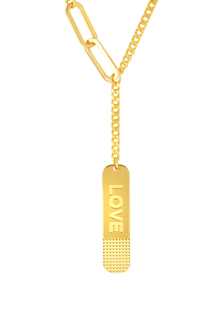 TOMEI Love Note Necklace, Yellow Gold 999 (5D)