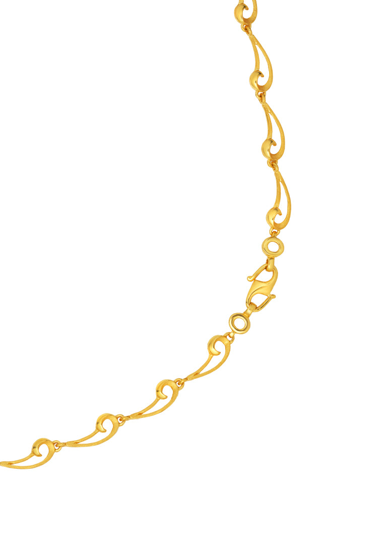 TOMEI Eternal Dance Of The Dragon & Phoenix Necklace, Yellow Gold 916