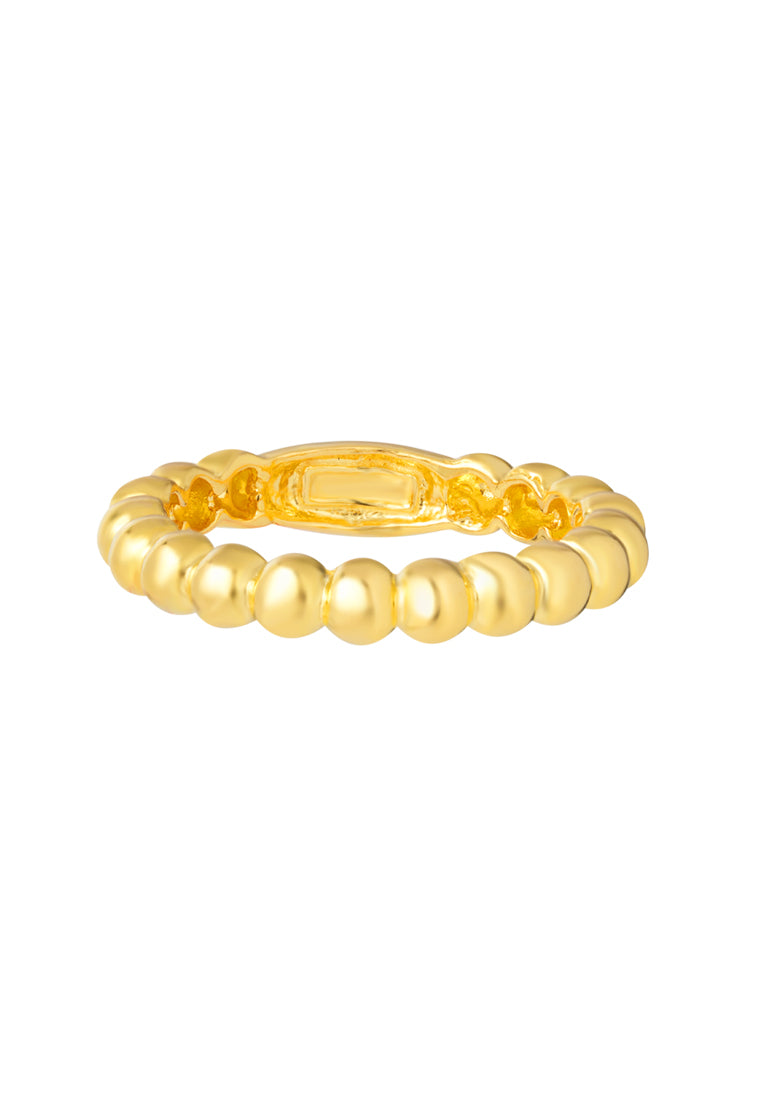 TOMEI High-Polishing Bean Ring, Yellow Gold 916