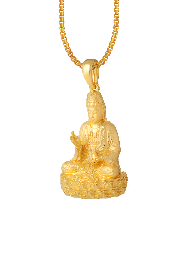 TOMEI Buddha Pendant, Yellow Gold 916