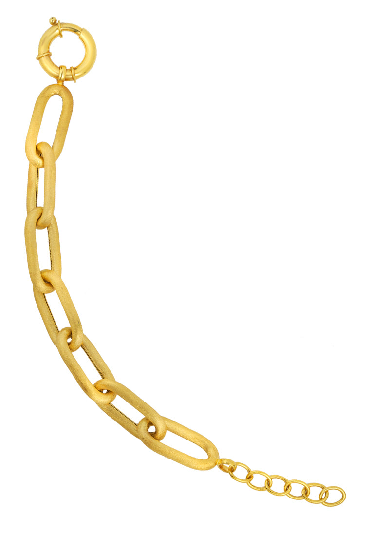 TOMEI Lusso Italia Bold Sinki Bracelet, Yellow Gold 916