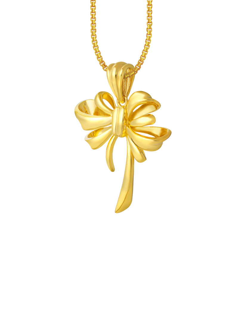 TOMEI Ribbon Pendant, Yellow Gold 916