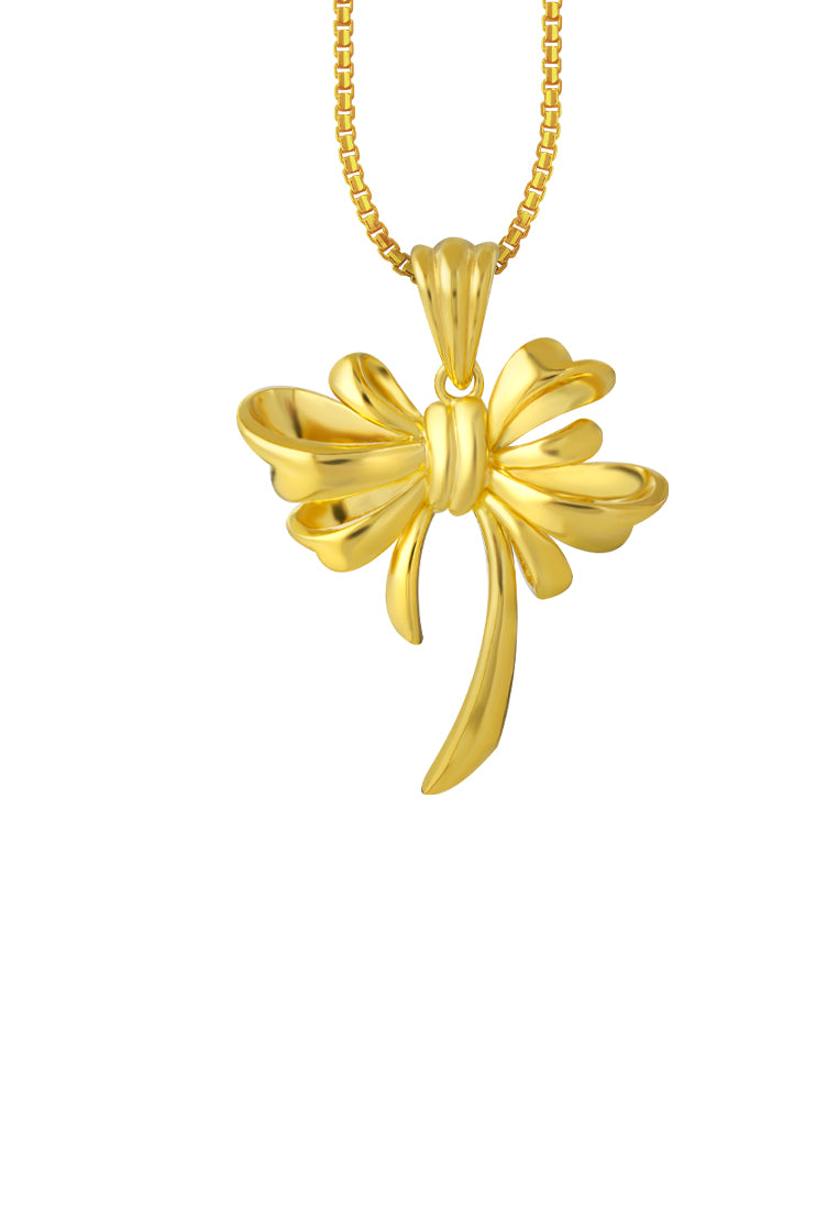 TOMEI Ribbon Pendant, Yellow Gold 916