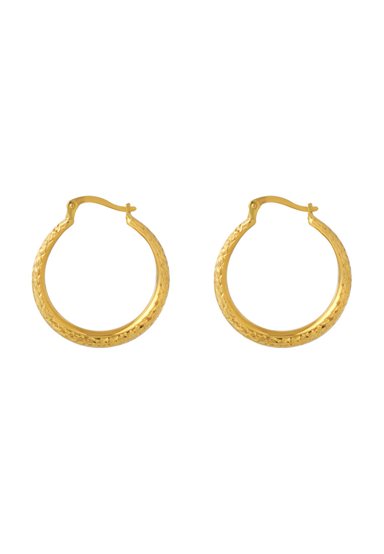 TOMEI Lusso Italia Loop Earrings, Yellow Gold 916