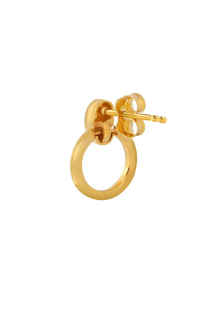 TOMEI Lusso Italia Circle Earrings, Yellow Gold 916