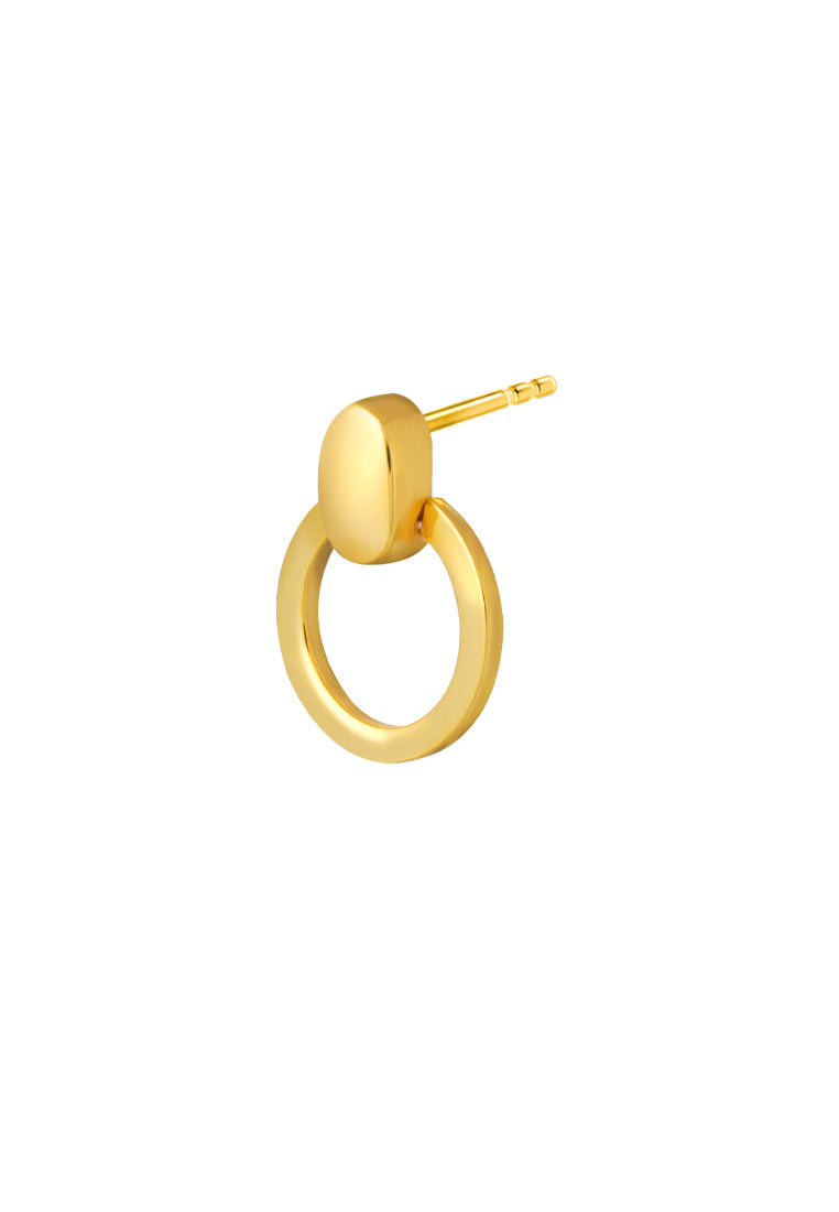 TOMEI Lusso Italia Circle Earrings, Yellow Gold 916