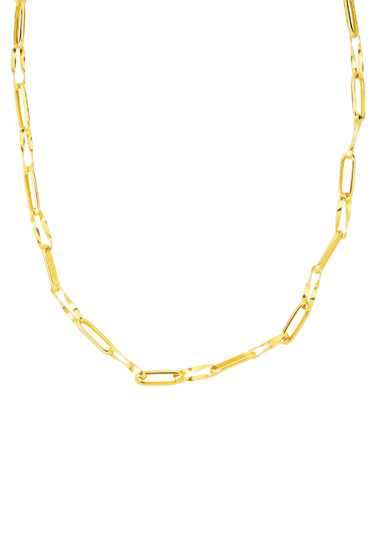 TOMEI Curvy Link Necklace, Yellow Gold 916